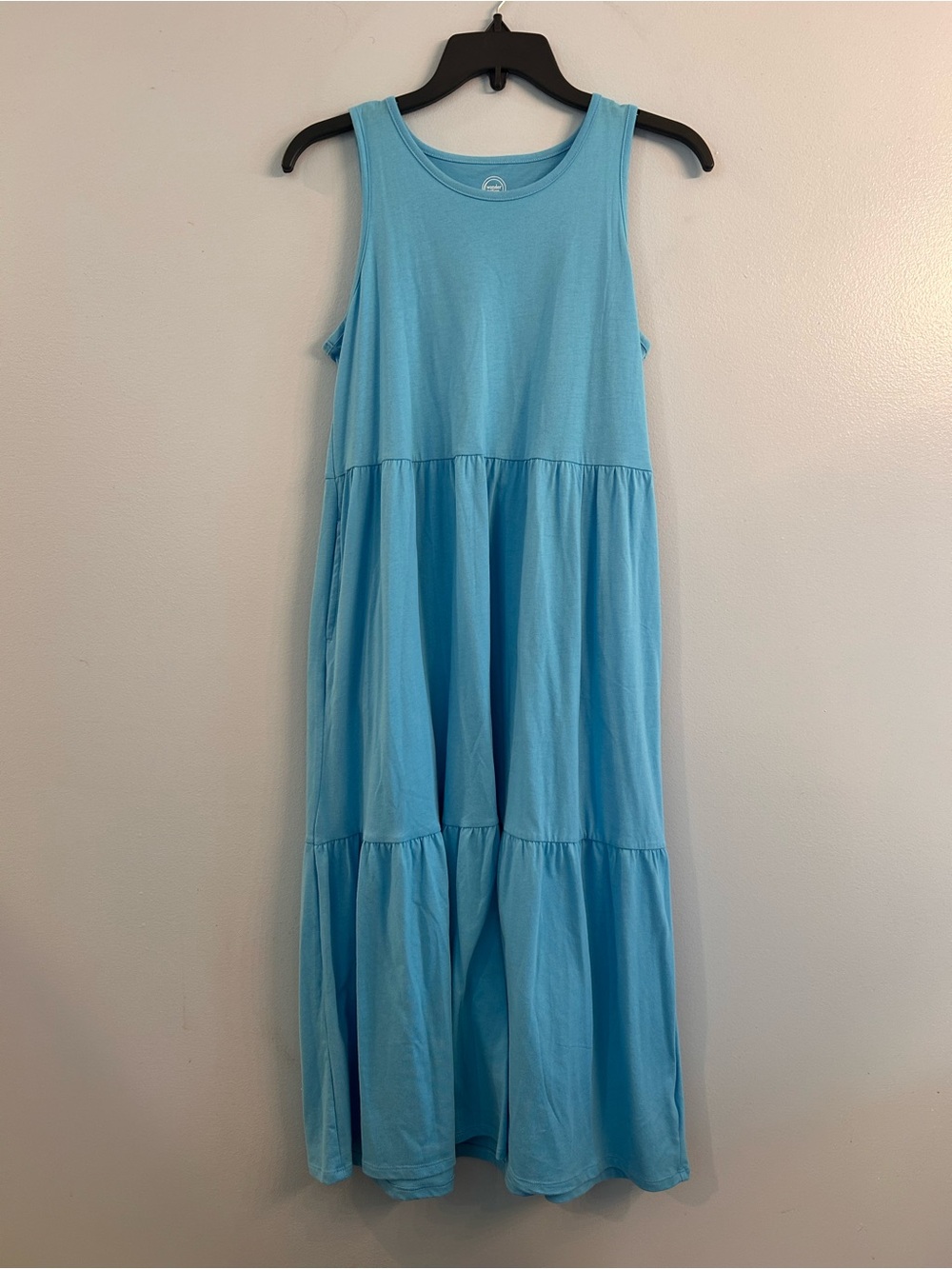wonder nation Sky Blue Tiered Maxi Dress